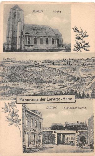 Frankreich Avion Kirche Eisenbahnbrücke Panorama ngl1915 196.373