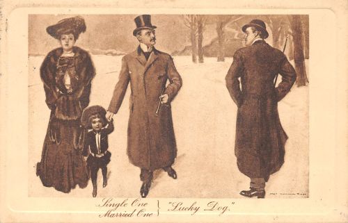 Thematik Single one Married one England Künstlerkarte gl1910 196.492
