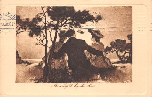 Thematik Moonlight by the Sea England Künstlerkarte gl1910 196.493