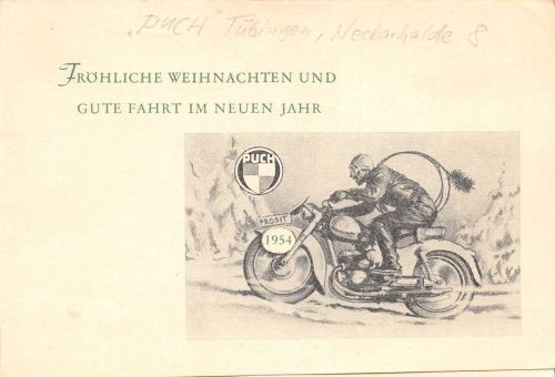 Reklame Puch Motorräder Werbekarte, keine AK ngl 196.565
