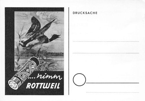 Reklame Rottweil Jagdpatronen Einladung zum Übungsschießen ngl 196.580