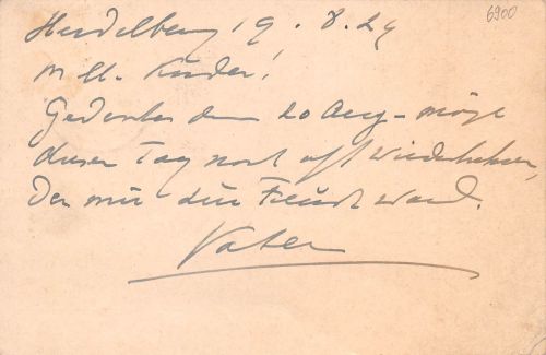 Heidelberg Postkarte vom Hotel Schrieder gl1924 196.630