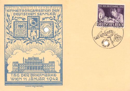 Karte Tag der Briefmarke Wien 11. Januar 1942 ngl11.1.1942 196.642
