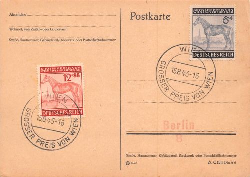 Österreich Sonderstempel Grosser Preis von Wien ngl15.8.43 196.654