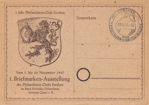 Frechen Briefmarken-Ausstellung 1947 ngl09.11.47 196.658