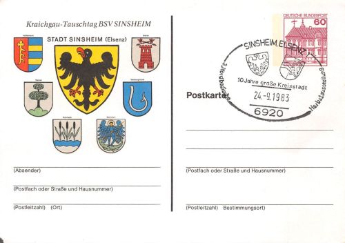 Sinsheim/Elsenz Postkarte Kraichgau-Tauschtag ngl 196.672
