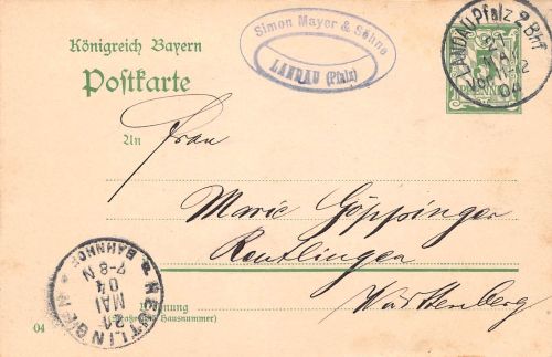 Landau (Pfalz) GA Bayern Fa. Simon Mayer & Söhne gl1904 196.686