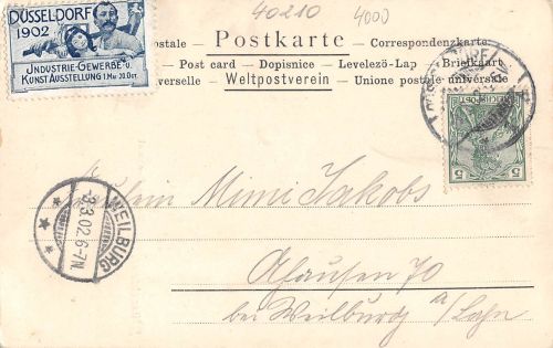 Düsseldorf Vignette Ausstellung 1902 gl1902 196.698