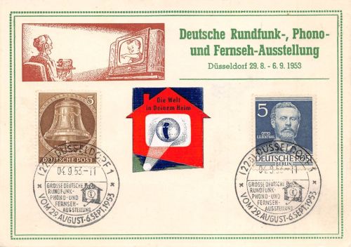 Düsseldorf Karte Deutsche Rundfunk-Ausstellung 1953 ngl 196.706