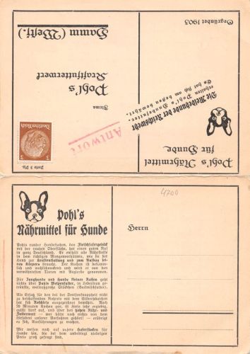 Hamm i. W. Doppelkarte Fa. Pohl Kraftfutterwerk ngl 196.708