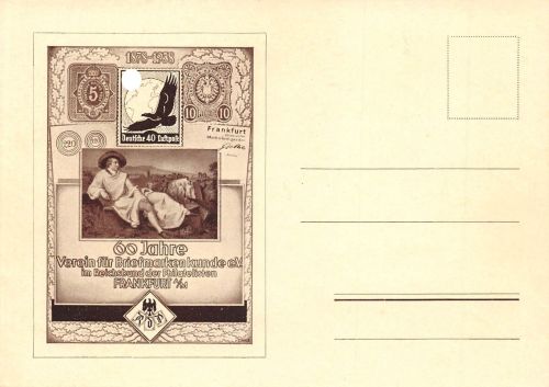 Frankfurt (Main) Postkarte 60Jahre Verein für Briefmarkenfreunde ngl 196.674