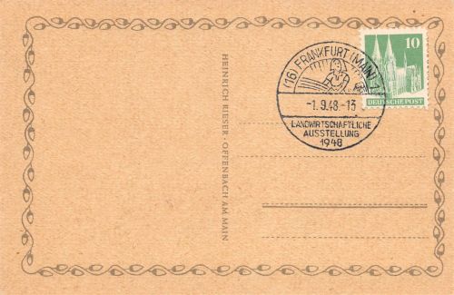 Frankfurt (Main) Sonderstempel Landw. Ausstellung 1948 ngl 196.660