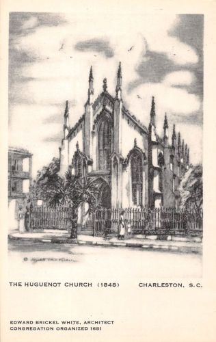 USA Charleston The Huguenot Church, Künstlerkarte ngl 196.741