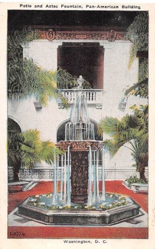 USA Washington D.C. Patio and Aztec Fountain ngl 196.765