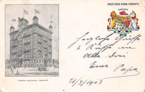 Canada Toronto Temple Building gl1903 196.884