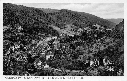 Wildbad im Schwarzwald Blick von der Paulinenhöhe gl1939 197.067