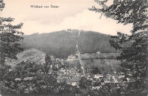 Wildbad im Schwarzwald von Osten ngl 197.068