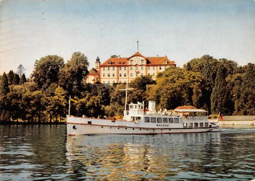 Insel Mainau (Bodensee) Schloß und Kirche vom See gl1960 197.160