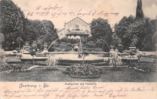 Freiburg Stadtgarten mit Festhalle gl1905 197.169