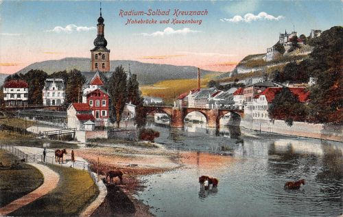 Bad Kreuznach Nahebrücke und Kauzenburg ngl 197.243