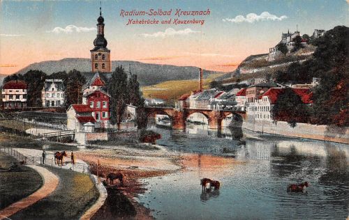 Bad Kreuznach Nahebrücke und Kauzenburg ngl 197.245