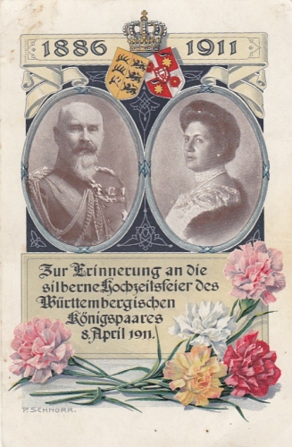 Stuttgart, Silberne Hochzeit 1911 Württ.Königspaar ngl E7055