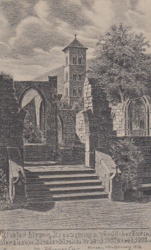 JOHANNES LUTZ Kloster Hirsau, Schwarzwald, Kreuzgang u.nördl.Turm ngl E7116