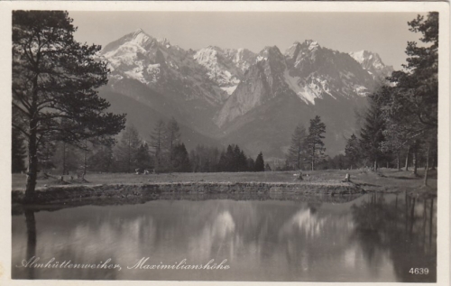 Almhüttenweiher, Maximilianshöhe, geg. Zugspitzgruppe ngl E7577