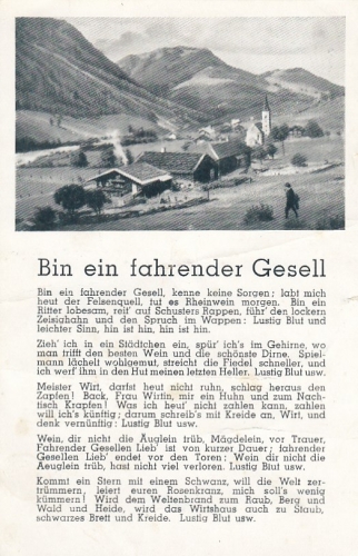 Bin nur ein fahrender Gesell - Liedtext ngl E8284