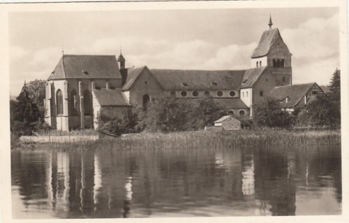 Insel Reichenau im Bodensee, Das Münster v.See gesehen ngl E9607
