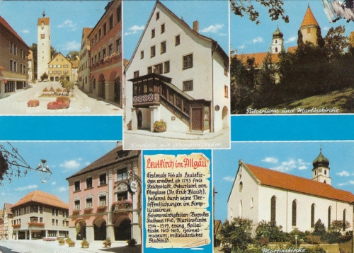 Leutkirch, Mehrbildkarte mit Historie gl1985 E9782