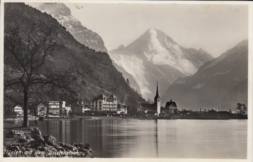 Flüelen am Vierwaldstättersee mit Bristenstock ngl F0429