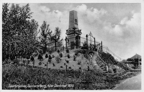 Saarbrücken Speicherberg 40er Denkmal gl1938 197.538