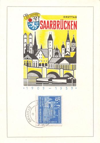 Saarbrücken 50 Jahre Sonderkarte ngl 197.561