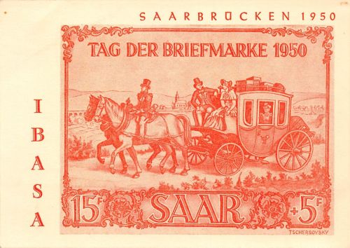 Saarbrücken IBASA Tag der Briefmarke 1950 ngl 197.563