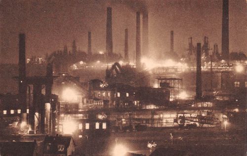 Völklingen (Saar) Eisen-Werke bei Nacht ngl 197.569