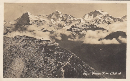 Blick auf Hotel Niesen-Kulm gl1927 F2669