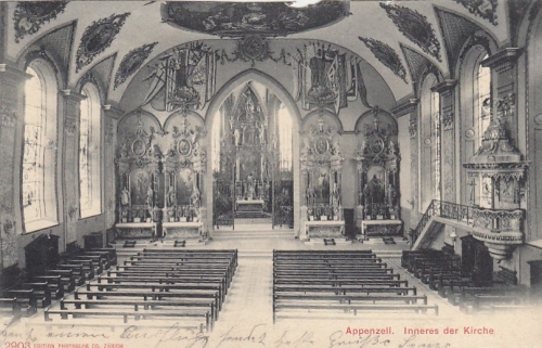 Appenzell, Inneres der Kirche gl1906 F2695