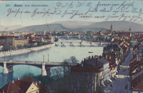 Basel, Drei Rheinbrücken gl1911 F2698
