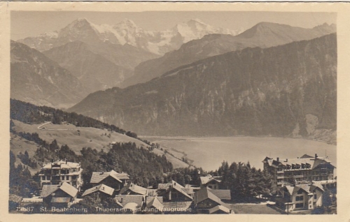 St.Beatenberg, Thunersee und Jungfrauengruppe gl1912 F2765