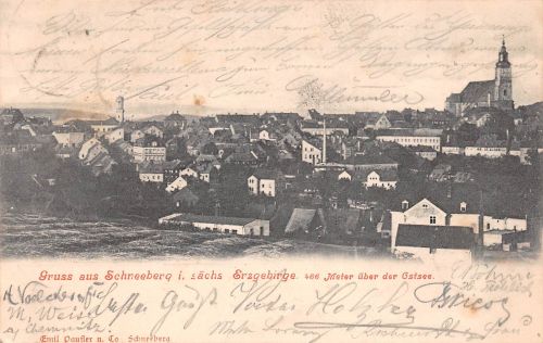Schneeberg im Erzgebirge Panorama gl1901 197.777
