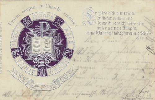 Religion: Er wird dich mit seinen Fittichen decken ... Prägekarte gl1904 F2964