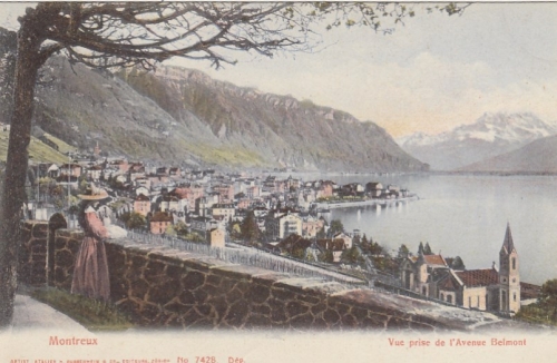 Montreux, Vue prise de l'Avenue Belmont ngl F3029