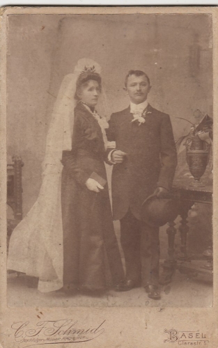 Ein schönes Paar! Karton-Foto C.F.Schmid, Basel ngl F3560