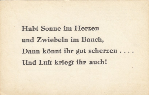 Habt Sonne im Herzen und Zwiebeln im Bauch, gl1971 F3711