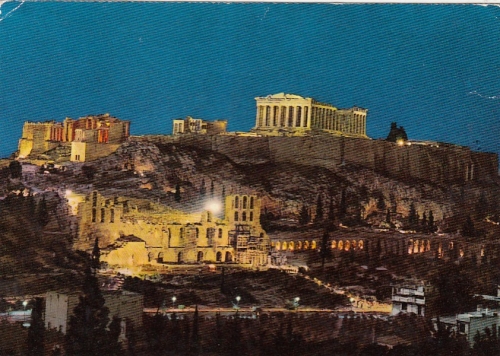 Athen, The Acropolis illuminated gl1972 F4441