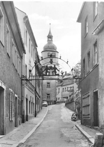 Schwarzenberg Blick zur Kirche ngl 197.830