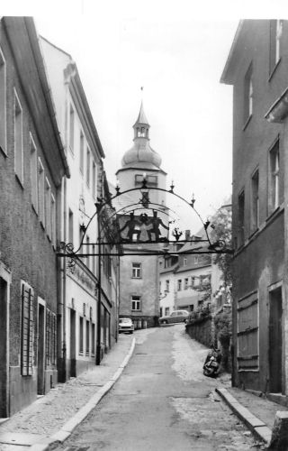 Schwarzenberg Blick zur Kirche ngl 197.831