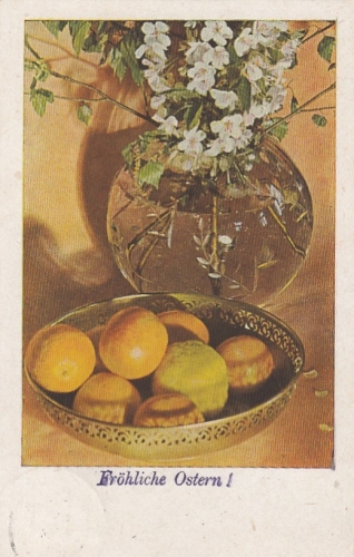 Ostern-Wünsche mit Eiern und Blumen gl1942? F4542