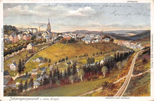 Johanngeorgenstadt (Erzgebirge) Panorama Künstlerkarte gl1914 197.900